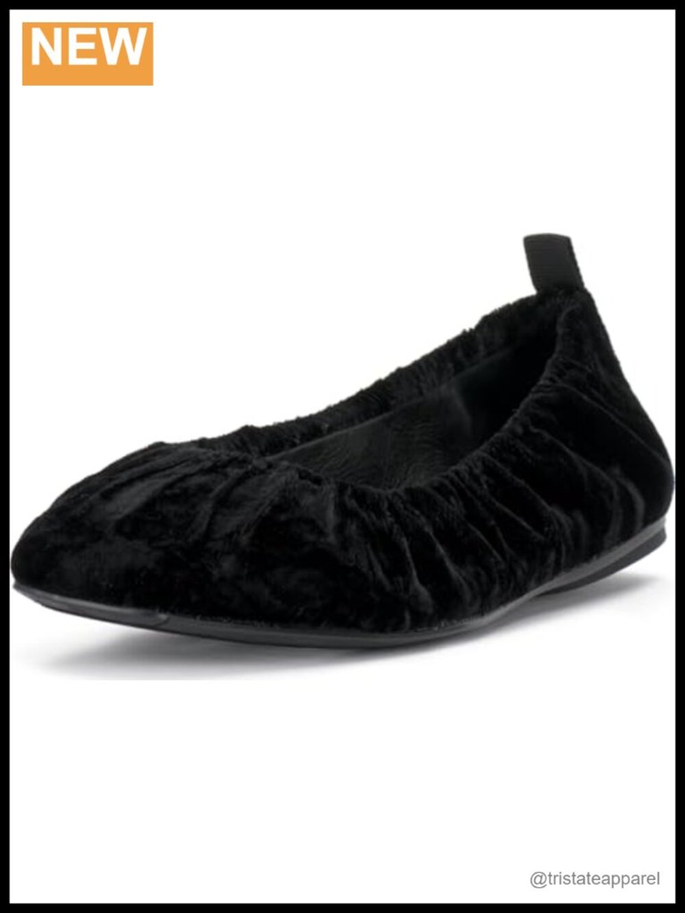Verline Almond Toe Velvet Flats Cushioned Pull-On Casual Dress